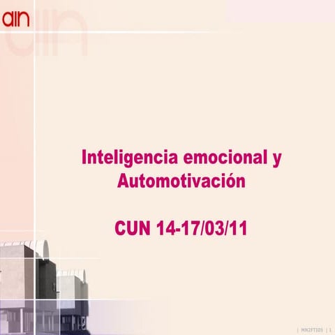 Inteligencia emocional automotivacion