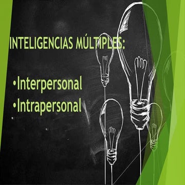 Inteligencia intrapersonal e interpersonal