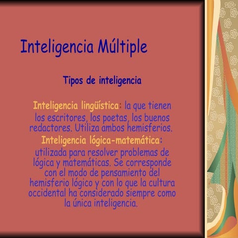 Inteligencia MúLtiple.Pptpower Ruth
