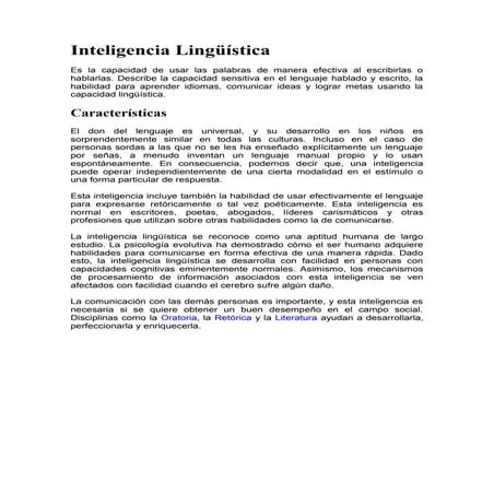 Inteligencia Múltiples