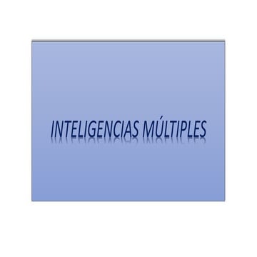Inteligencias Multiples Ppt
