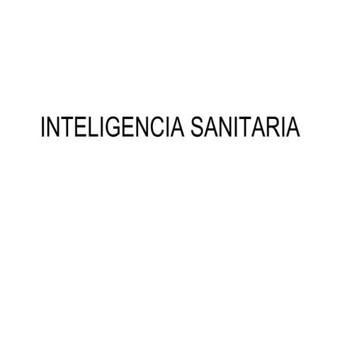 Inteligencia Sanitaria