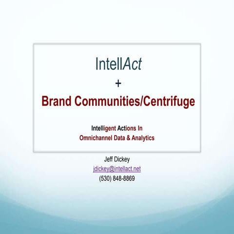 Intellact + Brand Communities/Centrifuge 2015