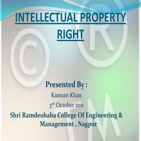Intellectaul property right