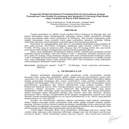 Intellectual capital performance with IT-strategy integration | PDF