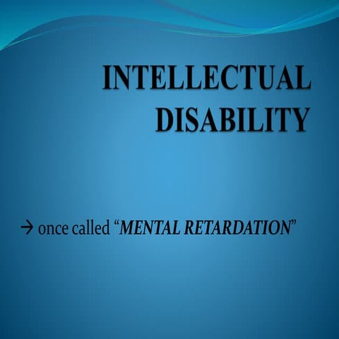 Intellectual disability