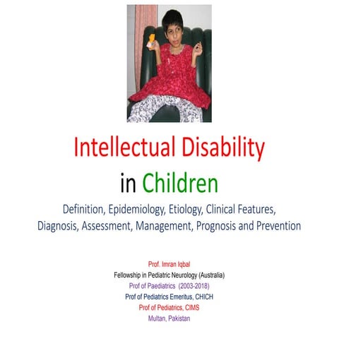 Intellectual disability in children 2021