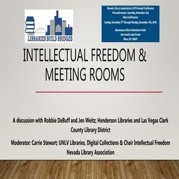 Intellectual freedom &amp; meeting rooms