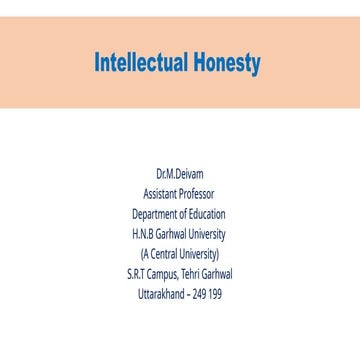 Research and Publication: Intellectual Honesty.pptx