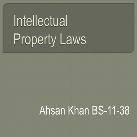 Intellectual properties and laws