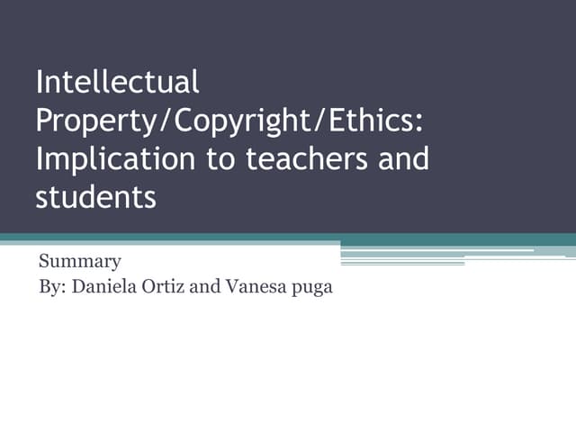 Intellectual property