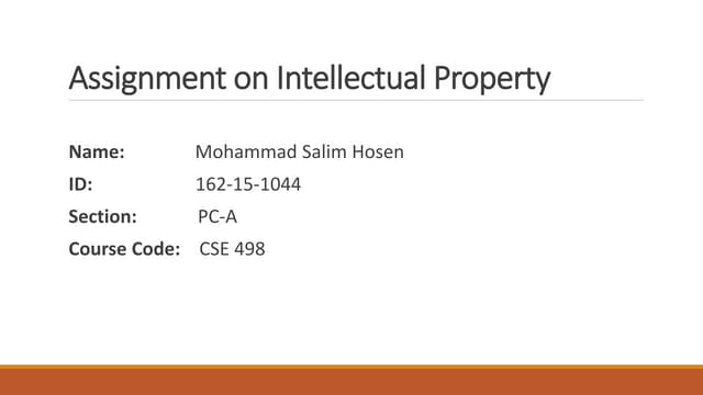 Intellectual property