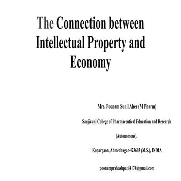 Intellectual Property and Economy    .pptx