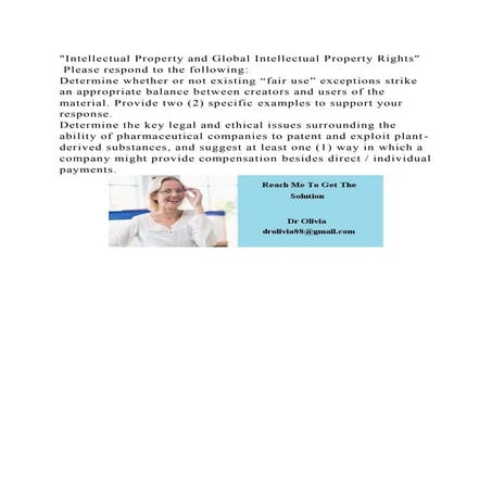 Intellectual Property and Global Intellectual Property Rights Pl.docx
