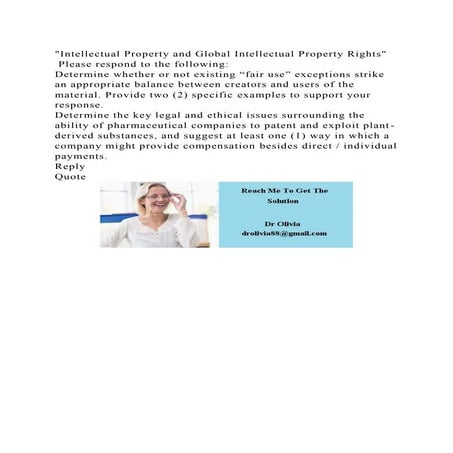 Intellectual Property and Global Intellectual Property Rights Pl.docx
