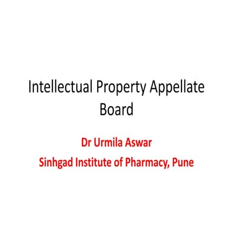 Intellectual property appellate board