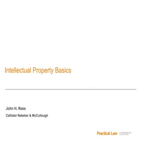 Intellectual property basics presentation (practical law)