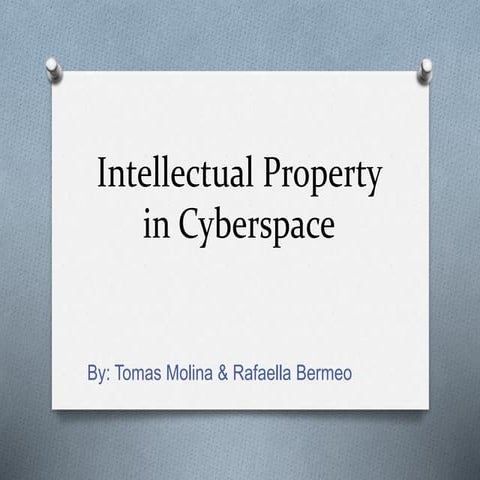 Intellectual property in cyberspace