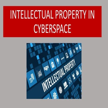 Intellectual property in cyberspace