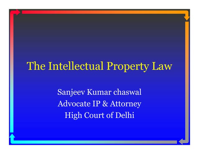 Intellectual property law [compatibility mode]
