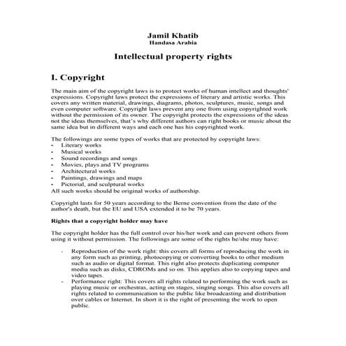 Intellectual Property Rights