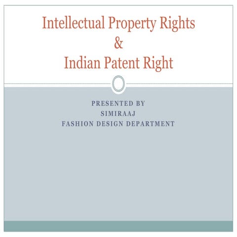 Intellectual property rights