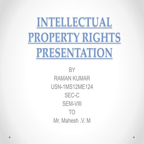 Intellectual property rights