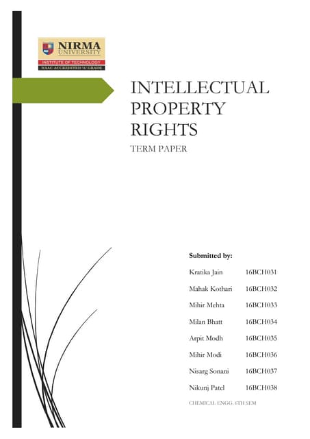 Intellectual property rights
