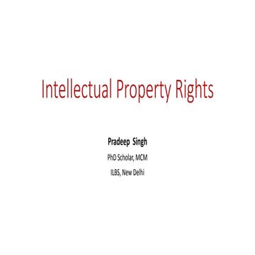 Intellectual property rights