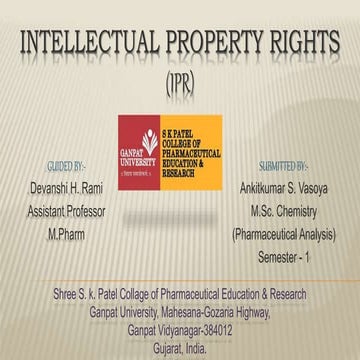 Intellectual property rights (ipr)