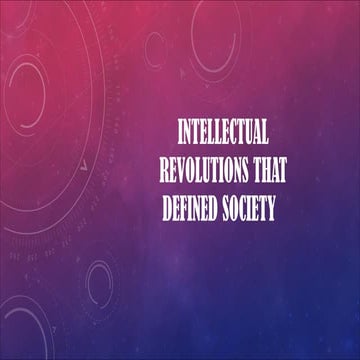 Intellectual revolutions that defined society