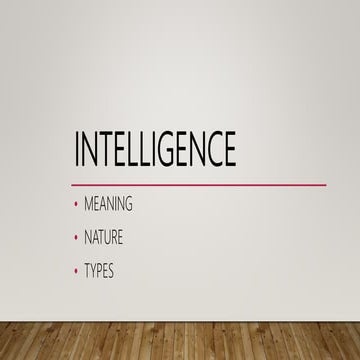 Intelligence | PPTX