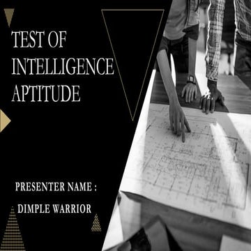 Intelligence and aptitude tests