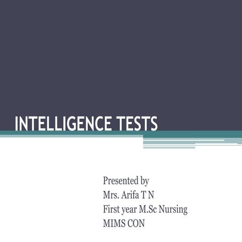 Intelligence tests