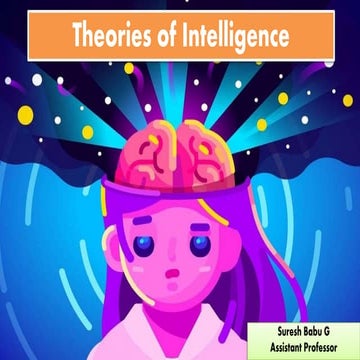 Intelligence Theories - Two factor theory (Spearman), Primary Mental Abilitie...