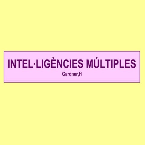 Intel·ligencies múltiples