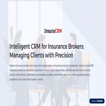 Intelligent CRM for Insurance Brokers: Managing Clients with Precision