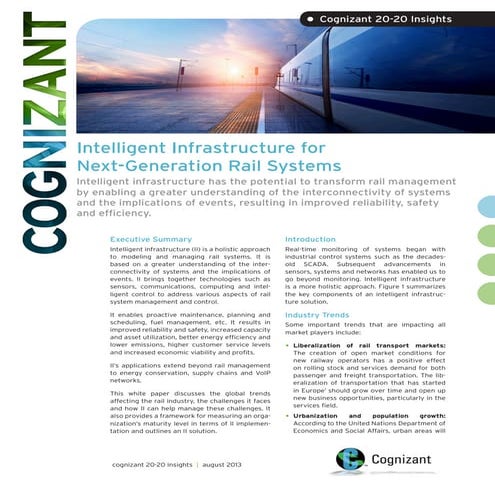 Intelligent Infrastructure for Next-Generation Rail Systems