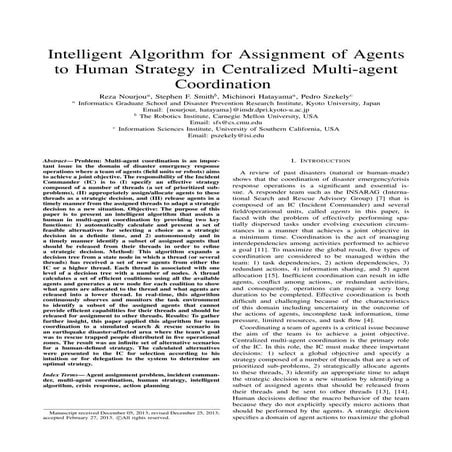 Intelligent Algorithm for Assignment of Agents to Human Strategy in ...