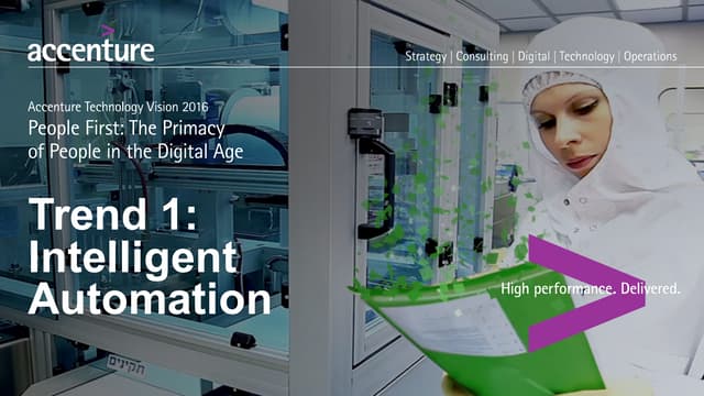 Intelligent Automation - Tech Vision 2016 Trend 1