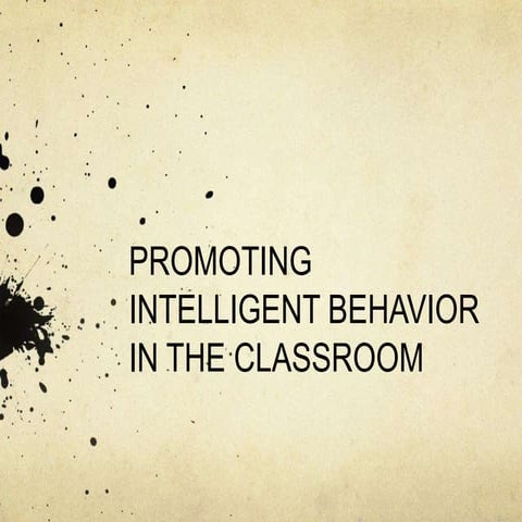 Intelligent behavior presentation