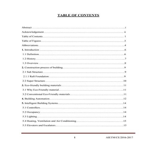 Intelligent building project report