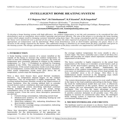 Intelligent home heating system