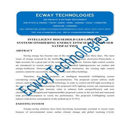 Intelligent household led lighting system considering energy efficiency and u...