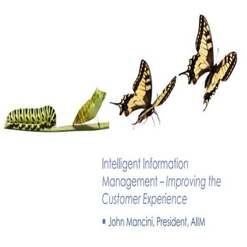 Intelligent information:  New Rules for Managing the Customer Experience