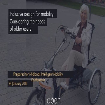 Inclusive design for mobility: considering the needs of older users