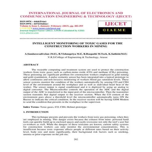 Intelligent monitoring of toxic gases for the construction workers in mining (1)