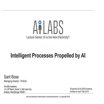 AILABS - Lecture Series - Is AI the New Electricity? Topic: Intelligent proce...