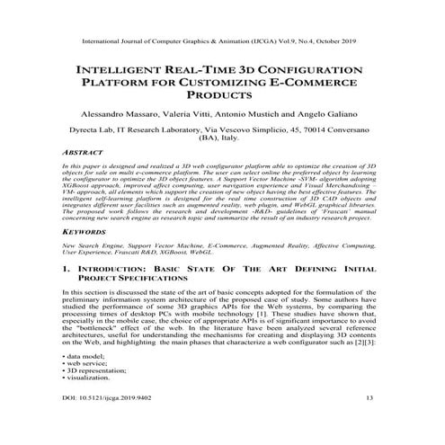 Intelligent Real-time 3D Configuration Platform for Customizing E-commerce Pr...