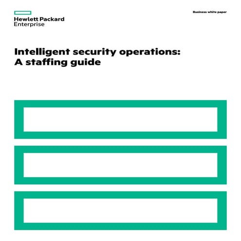 Intelligent security operations   a staffing guide